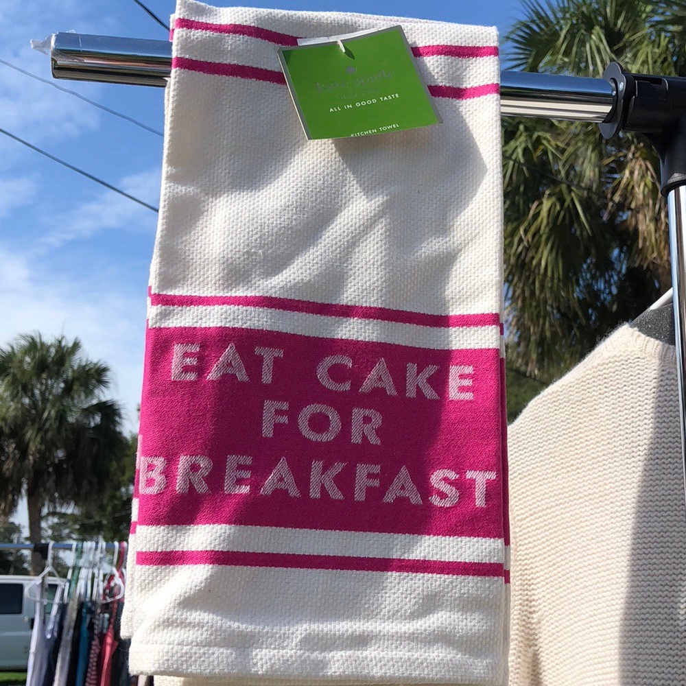 Kate Spade “Ear Cake for Breakfast” Dish Towels